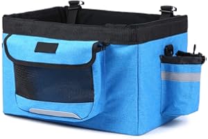 ACSUZ Pliable Oxford Tissu Vélo Panier 10kg Charge Vélo Guidon Avant Sac Boîte Animal Chien Chat Transporteur Vélo Accessoires pour