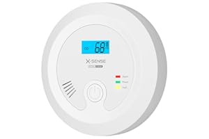 X-Sense 10-Year Product Life Carbon Monoxide Alarm Detector, Replaceable Battery-Operated CO Alarm Detector with Digital Display, CO03B