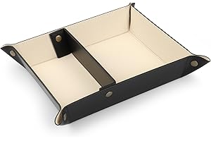 Londo - Vide Poche en Cuir - Boîte de Rangement Pratique pour Portefeuilles, Montres, Clés, Pièces de Monnaie, Téléphones Cellulaires et Équipement de Bureau