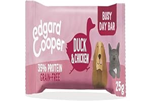 Edgard & Cooper Natural Treats for Adult Dogs & Puppies - Duck & Chicken Busy Day Bar - Grain Free Rewards Full of Fresh Meat - 25g