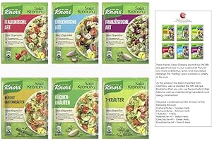 Salad Dressing Tasting Pack includes KN0RR Salad Dressing 12 pcs/sachets - by Helen's Own International - With English instruction Booklet - KN0RR Salat Krönung
