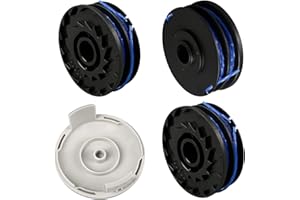 CDIYTOOL Bobine de Fil de Rechange débroussailleuse RAC123, Compatible Ryobi RLT4027, RLT4125, RLT5027, RLT6030, RLT5127, RLT6130-5132002670, Couvercle RAC122 1,5 mm x 8 m