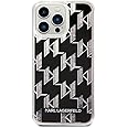 CG MOBILE Karl Lagerfeld Liquid Glitter Case Monogram Pattern & Multicolor Glitter Scratch Resistant/Non-Slipping/Anti-Scratch Compatible With iPhone 14 Pro Max 6.7"