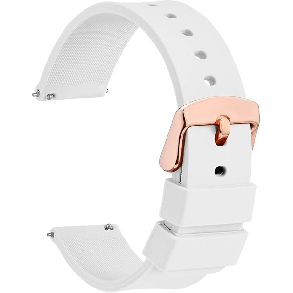 Bracelet De Montre En Silicone Doux 16mm - Blanc - Marque Uxcell - Neuf Avec étiquettes