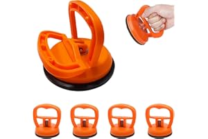 GUANICI 5 Pieces Car Dent Puller Dent Remover Tool for Car Suction Cups Dent Repair Kit Dent Puller Suction Cup for Body Depressions Window Glass Ceramic Tiles Screens（Orange）