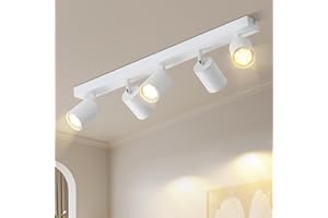 Lichtmaler Lampa Sufitowa Nowoczesna Biała - Sufitowy Reflektor LED Obrotowy GU10 - Sufitowa Scienna Spot 5 Płomień do Kuchni Sypialni Salonu, bez Zarówek