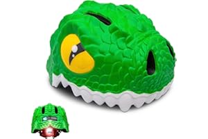 Crazy Safety Casque de vélo pour enfants | Casque enfants 2-7 ans pour vélo, skateboard, cyclisme, vélo de course, trottinette, rollers | Casque 3D animalier léger et ajustable 49-55 cm (Tigre Orange)