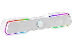 MARSGAMING MSBXW biały, soundbar RGB, Bluethooth 5.0 + Jack 3.5, dźwięk DSP 10 W