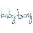 Tellpet Baby Boy Balloons, Blue Baby Boy Letter Balloon Baby Shower Decorations for Boy