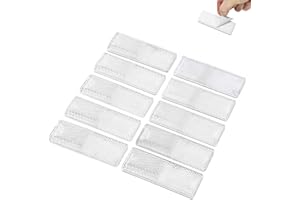 TAEUYYM 10 x Trailer Rectangular Self Adhesive White Reflectors, Reflective Rectangular for Gate Posts, Rectangular Self Adhesive Rear Reflectors, for RV Truck Trailer Tractor Gate Reflectors (White)