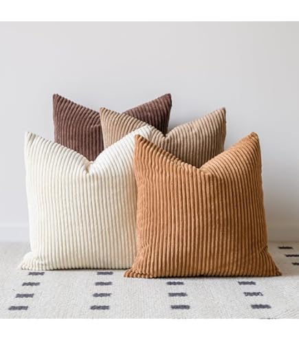 JOTOM Set van 2 corduroy kussenslopen, decoratieve kussensloop JOTOM Set van 2 corduroy kussenslopen, decoratieve kussensloop