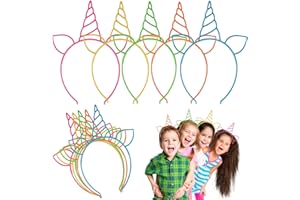 EAVUYIS Cerchietto per capelli,10 Pezzi Unicorno Fasce, Unicorno Hairband,Cerchietti A Unicorno,Fasce Unicorno per Pasqua, compleanno, compleanno, feste, carnevale, accessori per feste