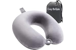 Cozy BoSpin Reisekissen- Perfektes Memory Foam Nackenkissen Stützkissen，kompakt und leicht, schnell gepackt,Schlafrestkissen (grau)