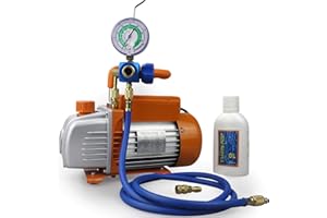 BACOENG Vakuumpumpe Klimaanlage Set für HVAC Kältemittelaufladung, Manifold Gauge Set Klimaanlage Kältemittel Aufladeschlauch mit Messgerät R410a R407c R134A