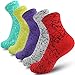 Produktbild Leichte Damen Wander-Socken, 5 Paar Mid Cushioned Söckchen Athletic Socks, Baumwolle Low Cut Laufsocken Thick Performance Boot Socken für den Sommer Camping/Trekking, Feuchtigkeitstransport