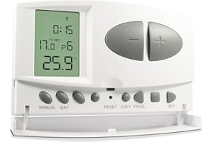 Avidsen 103953 Cronotermostato Digital, Blanco