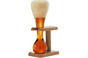 Pauwel Kwak Lot de 2 Verres à bière Belge avec Support en Bois 0,3 l