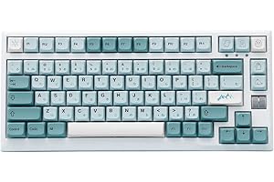 EPOMAKER Iceberg Zestaw 126 klawiszy profilowych PBT XDA z japońską Hiraganą do mechanicznej klawiatury do gier, układ ANSI, kompatybilny z Cherry Gateron Kailh Otemu MX