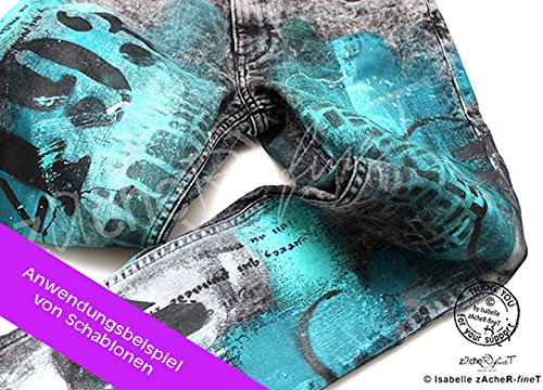 Schablone – WANDSCHABLONE – Strukturschablone – Airbrushschablone XL – SCHMETTERLINGE im SCHWARM – von zAcheR-fineT - 4