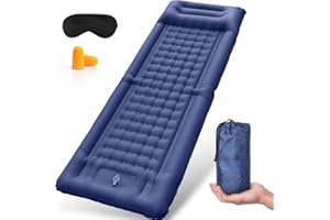 Amyzavls Materassino Campeggio Autogonfiante Spessore 11cm,Materassino Superleggero Impermeabile,Materassino Gonfiabile con pompa a pedale e cuscino, Adatto per outdoor, escursioni, viaggi