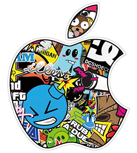 Adhesivo Pegatina Adhesivo Sticker 2  pegatinas coche       Apple Sticker Bomb Tuning Decal 8  x 7  Aufkleber autocollant