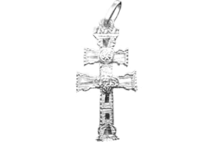 Sebaoth Cruz de Caravaca Plata Ley - Dije Relieve - Fabricadas y enviadas desde Caravaca- Tamaño a elegir