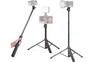 ULANZI MT-79 Handy Stativ, 204cm Ausziehbar All-in-1 Selfie Stick aus Aluminium, Kamera Stativ mit 180° Winkelverstellung& 1/4" Schraube für Smartphone Kamera Videolicht
