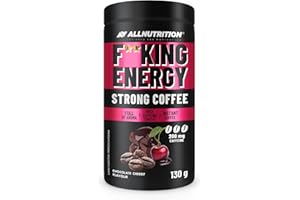 ALLNUTRITION Fitking Energy Strong Coffee - Caffè Solubile ad Altissimo Contenuto di Caffeina - Caffè Aromatizzato - Carica Energetica Quotidiana - Altamente Aromatico - 130g - Cherry Chocolate