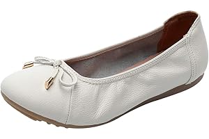 rismart Donna Basse Ballerine Pieghevole Danza Bowknot Morbido Scivolare su Scarpe