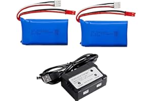 ZYGY 2PZ 7.4V 1100mah Batteria al Litio e 2 in 1 Caricabatterie per WLtoys A949 A959 A969 A979 S989 V912 T23 T55 F45 A320 A321 Auto Telecomandata RC Drone