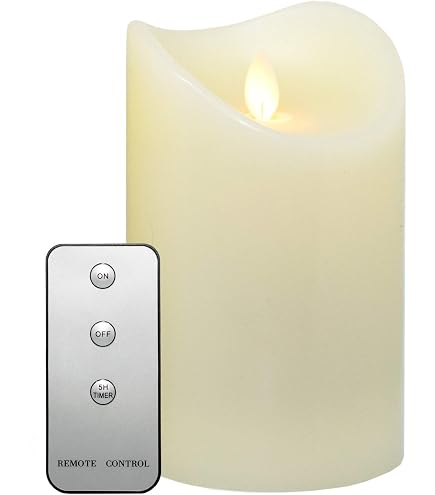 Novaliv 2er Set Led Kerzen flackernde Flamme mit Echtwachspiegel grau 7,5cm ø 1x 15 cm, 1x10 cm Höhe, LED Kerzen mit Timerfunktion, 2 AA Batterien nötig, LED Echtwachs Stumpenkerzen grau Beleuchtung