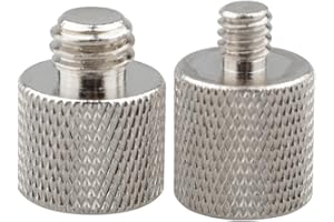 CAMVATE 1/4" Female To 3/8" Male & 3/8"-16 Female To 1/4"-20 Male Screw Adapter For Tripod And Camera And Qr Plate/Adapter Brass