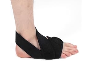 ANGGREK Tutore per Piede Cadente, ANGGRREK Tutore Elastico Professionale Morbido per Piede Cadente Regolabile Cintura di Correzione del Varo Valgo per Piede Traspirante Fascia per Ortesi Plantare(right)