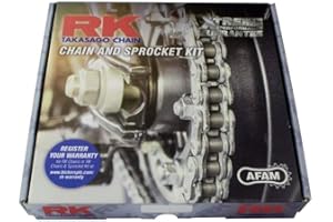 KR MULTICASE RK - 99445124 : Cadena RK 428M con 124 eslabones Negro