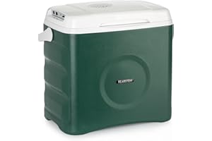 ‎KLARSTEIN Klarstein BeerBelly 29 Elektrische Kühlbox - 29 L, 3 Anschlüsse: 230V, 12V, für Zigarettenanzünder & USB-Anschluss, Tragbar, Kühl- und Warmhaltefunktion, Auto, LKW, Camping, Steckdose, grün