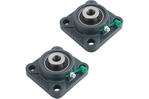 Othmro Lot de 2 Palier en Alliage de Zinc et Acier, ID 12mm, Largeur 76mm, Longueur 76mm, Palier à Bride UCF201, Antirouille, Palier à Bloc Flottant pour Locomotives, Aérospatiale, Métallurgie