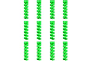 UCABLES 12 Unidades Protector de Cable en Espiral - para Cables Lightning iPhone y Macbook, Tipo C, Micro USB, Ethernet, Cargador, Auriculares, Ratón, Teclado - Hecho en Silicona Flexible - Universal - Verde