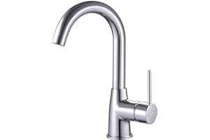 HOGART Wasserhahn Bad, Waschtischarmatur, Waschbecken Armaturen Hoch, Armatur für Bad und Küche, Waschbeckenarmatur, Mischbatterie, Wasserhahn Küche, Badamatur für Waschbecken, 360° Drehbar