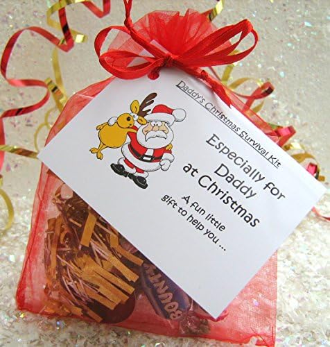 Novelty Christmas Gift for DADDY (RED), A Christmas Survival Kit! A Fun Stocking Filler, Card Alternative or Token Novelty Present For Him