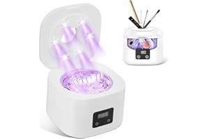 YUFFQOPC Ultraschallreinigungsgerät, 49000Hz UV Ultraschallreiniger 340 ml Dental Pod Ultrasonic Cleaner für Zahnersatz, Retainer, Aligner Zahnschiene, Prothesen, Schmuck mit digitalem Timer