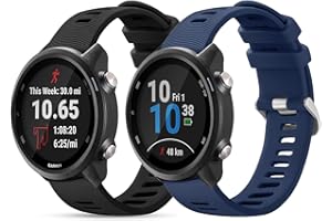 Shecret 2 paski 20 mm do zegarka Garmin Vivoactive 3/3 Music/Venu 2 Plus/Forerunner 245/645/55, miękki silikonowy pasek do zegarka Garmin Vivomove HR/Instinct 2S