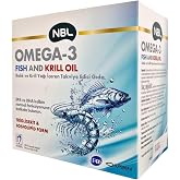 NBL Omega3 Fish/Krill Oil Teg 50 Kaps&uuml;l Gıda Takviyesi
