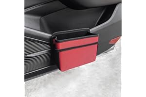 Qirc Pattumiera pieghevole per portiera laterale dell'auto, contenitore per sedile anteriore e posteriore, mini pattumiera portatile da appendere all'interno del veicolo, universale per SUV, camion,