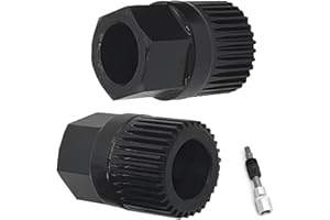 HARY 2Pcs Alternator Pulley Removal Tool, 33 Teeth Durable Engine Pulley Removal Tool for Audi A3 TT Volkswagen Ford Peugeot Vauxhall Easy Pulley Replacement