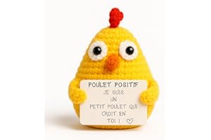 PATATE POSITIVE Poulet Positif© | Cadeau Pâques | Idee Drole & Fun | Anniversaire Garcon Fille | Fete Ami | Surprise Collegue | Crochet Motivation | Gadget Insolite | Jouet Comique | Objet Rigolo | Deco Table Paques