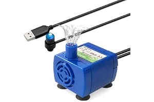 USB-vattenfontänpump för husdjur, ersättning med lågt brus, borstlös med LED-indikator IP68-driven långvarig