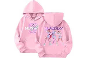 GENERIC K-KPop D-Demon H-Hunters Hoodies for Kids Girls Boys, H-Huntrix Hip Hop K pop Hunter Costume Hoodies, K Pop D-Demon H-Hunters Merch Y2k Pullover Carton Print Sweatshirt