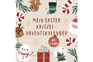 Mein erster Kritzel-Adventskalender für Kleinkinder ab 1 Jahr: Kritzelbuch Adventskalender ab 1 | Adventskalender für Babys und Kleinkinder | Geschenk für Jungen und Mädchen ab 1