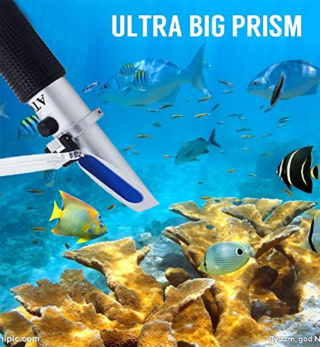 Refraktometer Salinometer Salz Messgerät Handrefraktometer, DIKETE® Handheld 0-10% Salinitäts Refraktometer [Spezifisches Gewicht 1.000-1.070] [Minimum Scale 0.001] Aquarium Meersalz Salzwasser Messgerät - 2