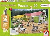 Motivgröße: 36,1 x 24,3 Schmidt Spiele Puzzle 56189, grün, EIN Tag auf dem Bauernhof, 40 Teile